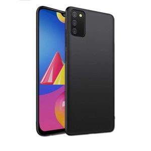 Sides Full Protection Silicon Back Cover Case for Samsung Galaxy A03s - (Black)