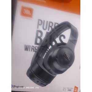 JBL pure bass wireless over -ear head phone box