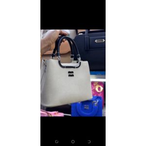 New Jumia  MMM Elegant Women’s Top Handle Handbag – Beige & Black