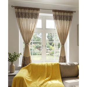 3pcs Plain curtains- ( 2 curtains, 1 net/ sheer) 1.5x3 meters, net 3x3meters -  Multicolour 