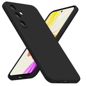 Samsung Galaxy S25 Plus Phone Case Silicone, Minimalist Ultra Thin Slim Soft Rubber Gel Solid Color Matte TPU Cute Case for Women Men, Girly Plain Aesthetic Design & Camera