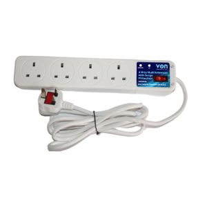 VON VXE04WSAB 4-Way Extension Cable - White. (1YR WRNTY)
