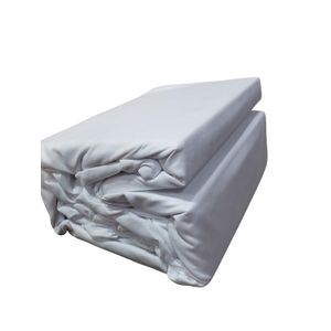 4pcs Fitted cotton Bedsheets- White