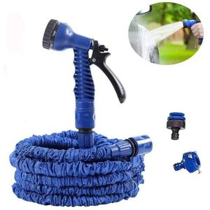 Retractable Blue 50Metres High Flow Garden Hose 7-Mode Nozzle Kink-Free Flexible Shrinking Expandable Gardening Outdoor Expandable Lightweight 25 Foot Non Kinking