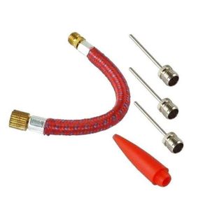 Portable Bicycle & Ball Pump Hose with Needle Attachments-Multicolor