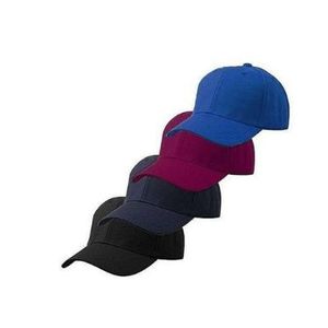  Pack of 4 Adjustable Caps - Black, Maroon, Navy Blue, Royal Blue