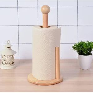 Bamboo Wood Kitchen Tissue Holder - Brown