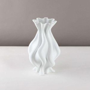 Modern Sculptural Fluid Design Decorative Vase - Multicolor