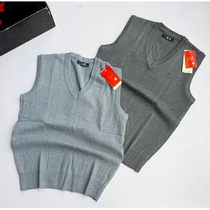Generic Xim Elegant Men's Armless Sweater 1 Piece -Grey, Cream, Black 