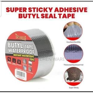 Strong Waterproof Tape Self-Adhesive Butyl Sealing Tape Roof Repair Sealed Adhesive Sealant High And Low-Temperature Resistance 5 Meters