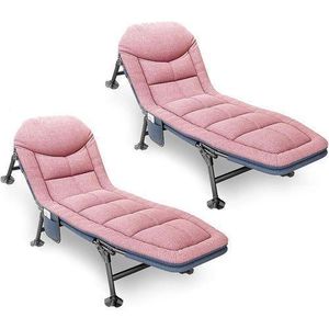 Deluxe Padded Folding Recliner Lounge Cot