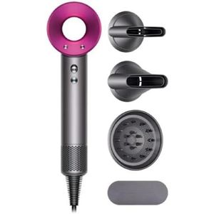 Hair Dryer with Diffuser, Negative Ionic Blow Dryer with 110, 000 RPM Brushless Motor, High-Speed Thermo-Control Hairdryer with Magnetic Nozzles, Perfect for Home, Travel (Gray)