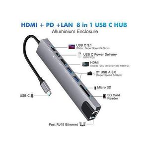 Usb Type-C to HDTV 8 in 1