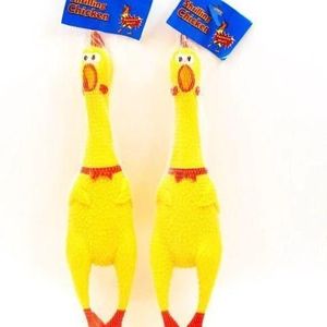 Headline: Squeeze & Squawk! Durable Screaming Chicken Dog Toy