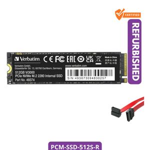 Universal 512GB SATA SSD 2.5" Refurbished Internal Drive + SATA Cable