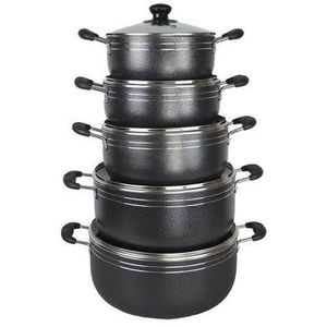   5pcs Non-Stick Cookware Set - BLACK