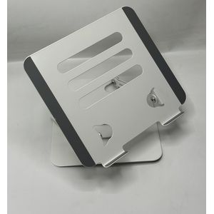 Metal Alloy Adjustable Laptop Stand with 360 Rotating Base for Desk Foldable- Upto 17" Inch Size