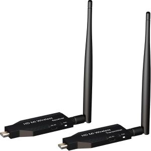 MICROWARE Wireless HDMI Transmitter and Receiver 2025 Upgraded 165FT/50M, HDMI Wireless Plug & Play, 4K Decoding 1080P@60Hz, Ultra-Low Latency, Suitable for Meetings, Home, Outdoor and More - Multicolor 