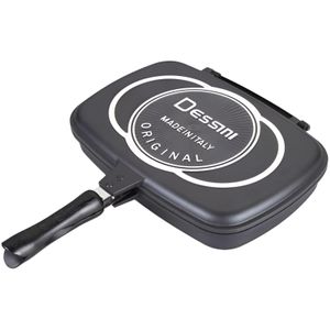 40cm double heating grill pan 