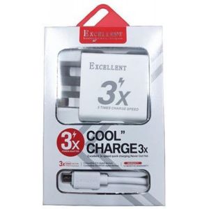 Excellent 3x Strongest Fast  Charging Smartphone Charger- White