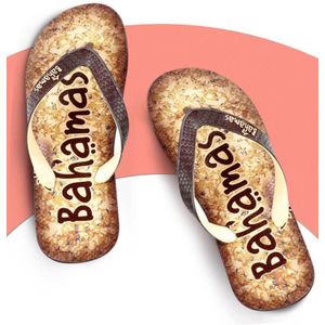 Bahamas Rubber Sole Men's Flip Flops Brown Slippers 