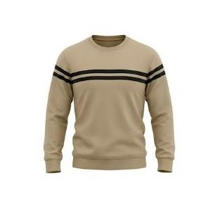 Men's Unique Casual Long Sleeved T-Shirt - Brown..