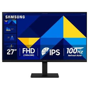 Samsung S3 Essential 27 Inch IPS FHD Monitor, 100Hz Refresh Rate , 5ms (GtG) Response Time, Flicker-Free Technology, 16.7m Color Support, Black