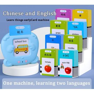 Dual language combination, Chinese and English  Card Word Reading Machine - Blue