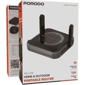 Porodo  Portable CPE MiFi 3G/4G Wireless Router 4000mAh - Black/Grey 