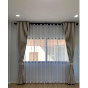2 Metres (1 piece) Cream for a patio sliding door and window Curtains 