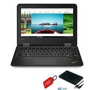 Lenovo Refurbished ThinkPad 11e 8GBRAM 128GB SSD 11.6" Plus Free 500GB EXTERNAL HARD-DRIVE-Black (Grade A)