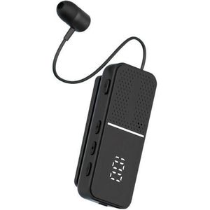 Haino Teko Portable Clip-On Bluetooth Retractable Earbud with LED Display - Multicolor