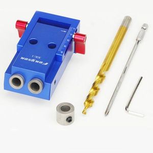 Pocket Hole Jig Kit System Mini Wood Jig Step Drill Bit 6/8/10mm