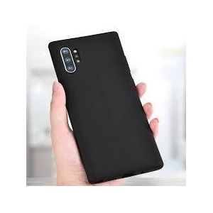 Samsung Galaxy Note10, Note 10 Plus Case, Silicone Back Protective Cover-Black