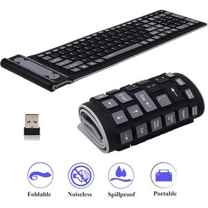 Pc Wireless Flexible folding keyboard water resistant