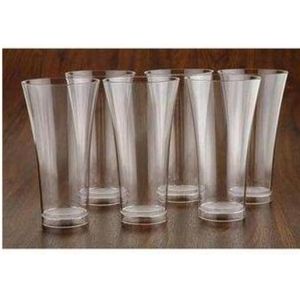 A Set of 6 Transparent Long Cocktail Glasses,Cup Wine Cup Juice Cup Water Cup Milk 