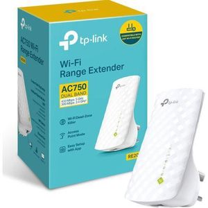 TP Link AC750 Mesh Wireless N Wall Plugged Universal Dual Band Range Extender, Broadband/Wi-Fi Extender, Wi-Fi Booster/Hotspot with Ethernet Port, Plug and Play, Smart Signal Indicator, UK Plug - TL-RE200