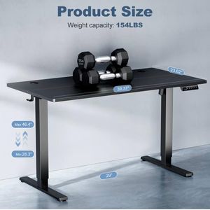 Adjustable electric table single motor 