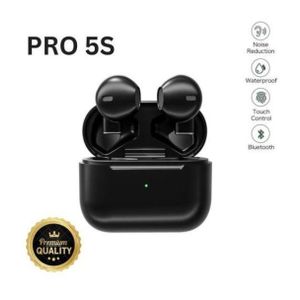 Air PRO 5s Bluetooth 5.0 Wireless 5 Hrs Playtime Quality Earbuds With Noise Cancellation In black 