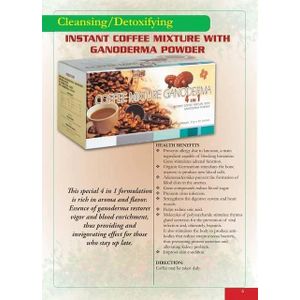 Other highlights a product called Coffee Mixture Ganoderma 4 in 1, which is an instant coffee blend mixed with Ganoderma