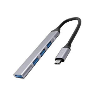 4-in-1 USB-C Hub UH10 – High-Speed Type-C to USB 3.0 Multi-Port Adapter (Aluminum Body)