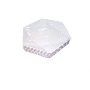 Star Of David Side Plates, 6pcs, White