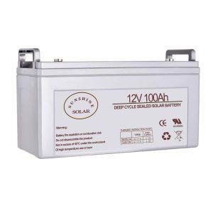 Sunshine 100AMps 12V  Deep cycle Batteries Solar Battery Life Span 8 Total Battery Energy 24 Kwh _Green.