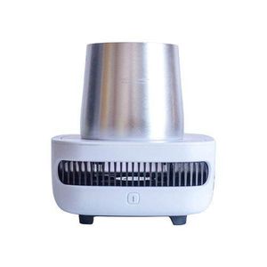 Instant Beverage Fast Heating Cup Cooler Smart Holder USB Refrigerator- Silver