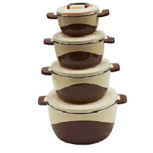 4 Pieces Insulated Hot Pot Dishes 800/1600/2200/3200- Multicolors