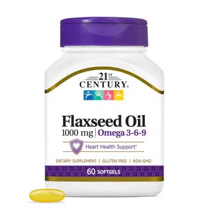 21st Century Flaxseed Oil 1000mg - 60 Softgels.