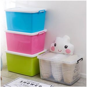 1pc Large Capacity Plastic Storage Bins with Lid Plastic Container PP Storage Bin Box
