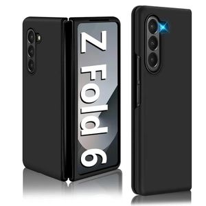 Fold 6 Liquid Silicone Case for Samsung Galaxy Z Fold6 5G, Slim Phone Case for Women Girls Soft Gel Rubber Ultra Thin Anti-Scratch Design Protective Cover for Samsung Z Fold 6 5G 7.6-inch (Black)