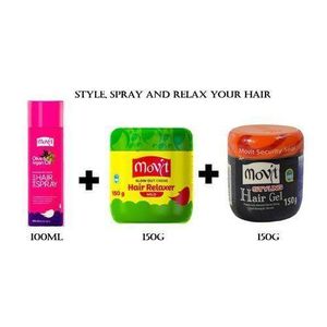 Movit A Set Of Styling Gel Blow Out Sheen Olive Oil Spray Small Sizes