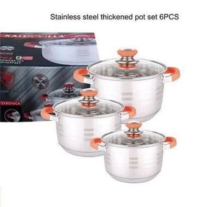 Premium Stainless Steel Pot Set with Tempered Glass Lids 